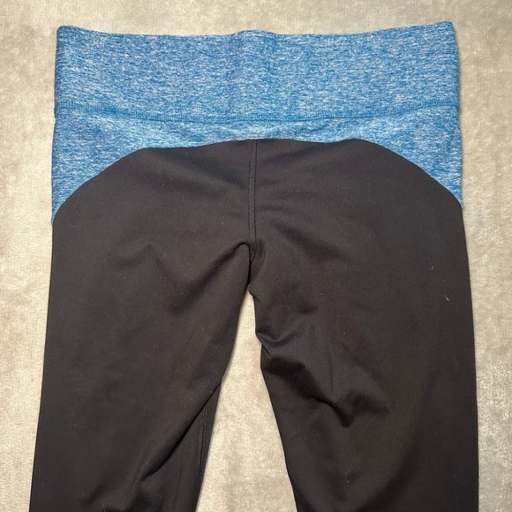 Victorias Secret PINK Yoga Leggings Women Size S Blue Two-Tone‎ Yoga Gym Workout - Picture 6 of 13